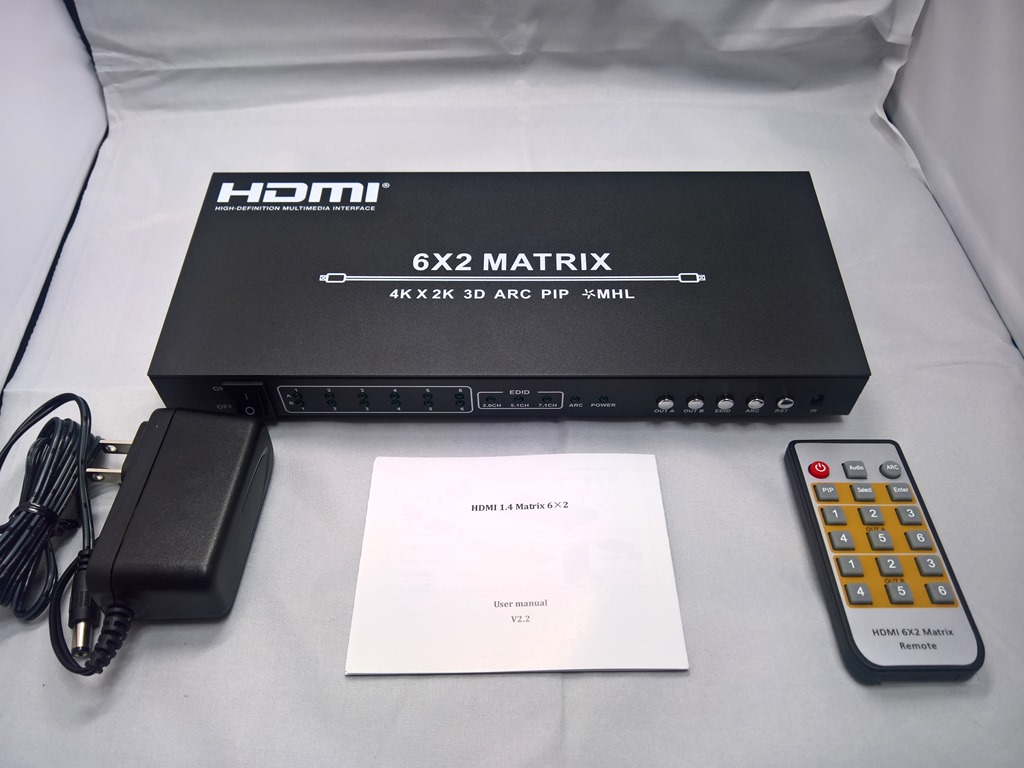 日本製 アクセルジャパン4入力4出力対応HDMIセレクター オーディオ イーサネット制御 4K 60Hz対応HDMI切替器 4x4マトリックススイッチャ―  スターテック 2年保証