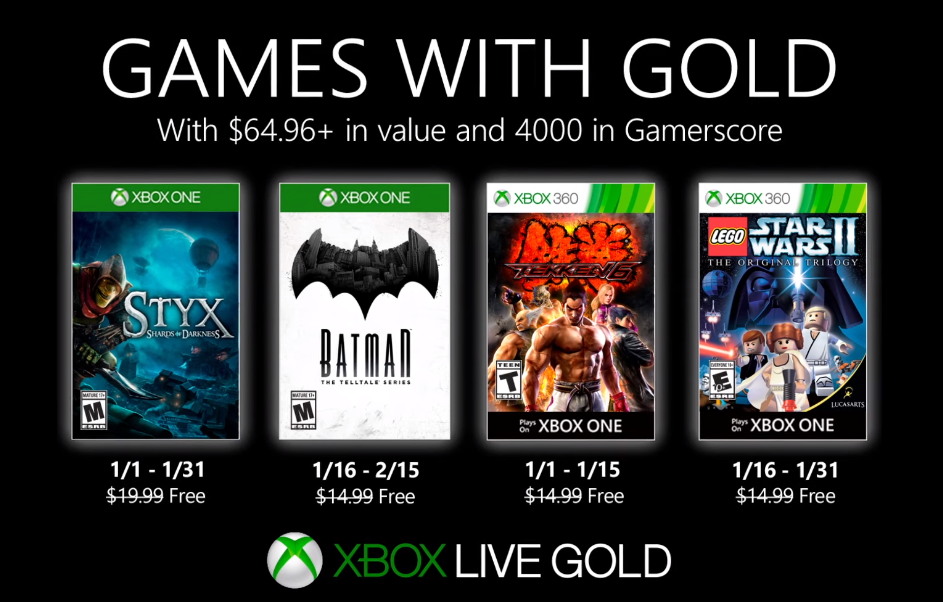 Xbox Live Games With Gold 年1月のラインナップは 鉄拳6 や バットマン が登場 Wpteq