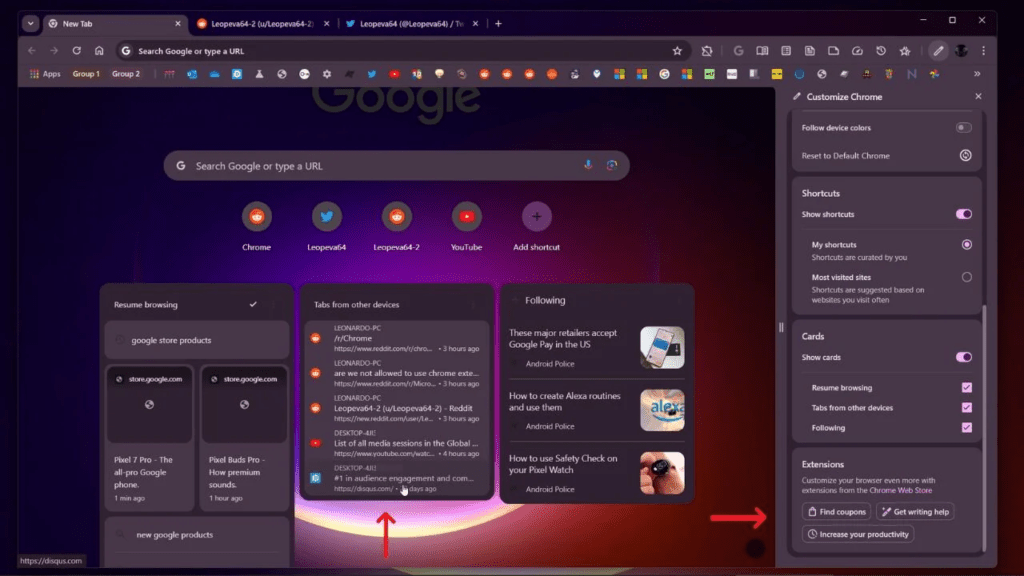 Googlechrome:card New Tab