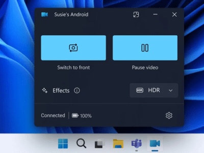 Windows 11's New Smartphone Webcam Feature