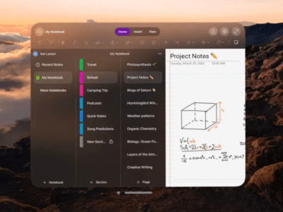 Onenote On The Apple Vision Pro