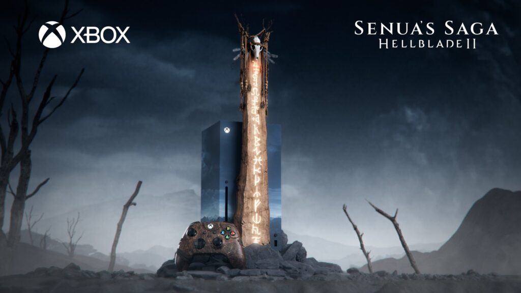 Image Of A Custom Xbox Series X Designed With A 'senua's Saga: Hellblade Ii' Them