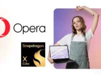 Opera Browser With Qualcomm Snapdragon X Elite Logo