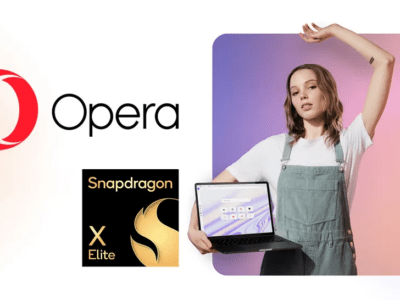 Opera Browser With Qualcomm Snapdragon X Elite Logo